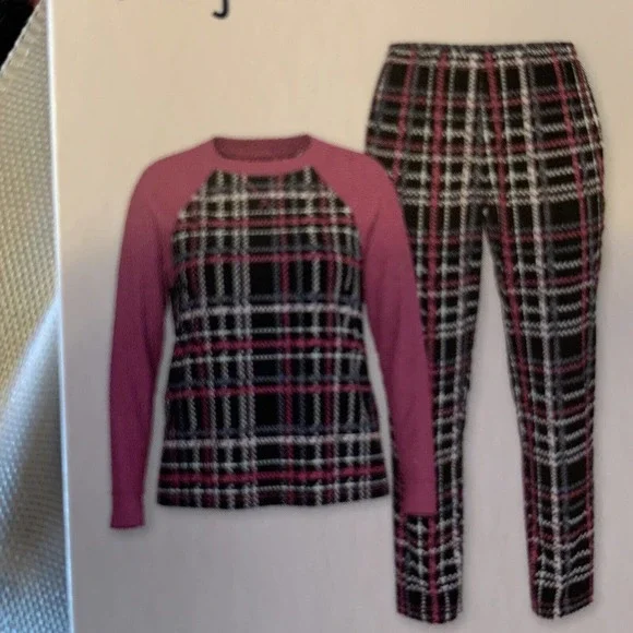 Women's Ladies' Pajamas Super Soft Velour PJ's 2-Pc Size M 8/10 Loungewear NWT - Picture 9 of 12